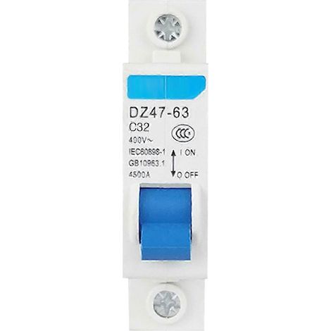 Disjoncteur différentiel miniature unipolaire 400 V pour installation sur rail DIN, protection contre les fuites de courant domestiques (1/4)