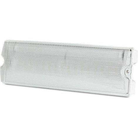 Luz de emergencia LED V-TAC de 3 W para techo/pared, con batería, 3 h, blanco frío IP65 (1/5)