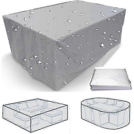 Housses imperméables pour mobilier de jardin et terrasse (330 x 220 x 90 cm) - Protection pluie et neige pour chaises de jardin. (1/3)