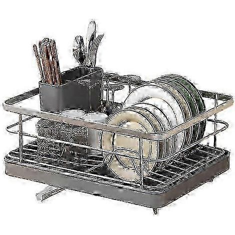 Égouttoir compact avec égouttoir automatique pour appartements, gris (1/5)