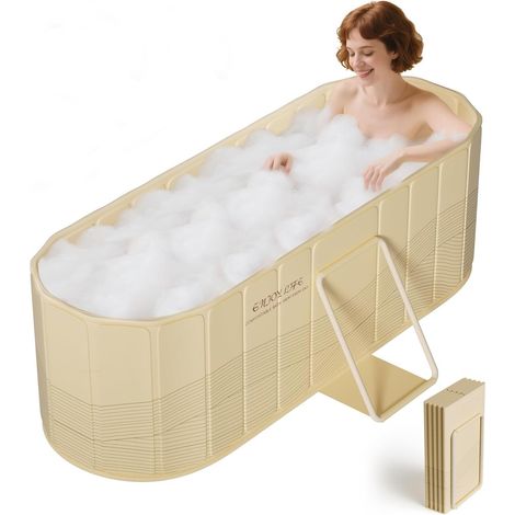 Baignoire portable pliable pour adultes, 2 en 1 Bain chaud (1/5)