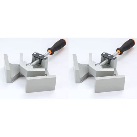 Équerre de serrage, [LOT DE 2] Équerre de serrage à angle droit en alliage d'aluminium à 90°, outil de serrage à double poignée (1/5)