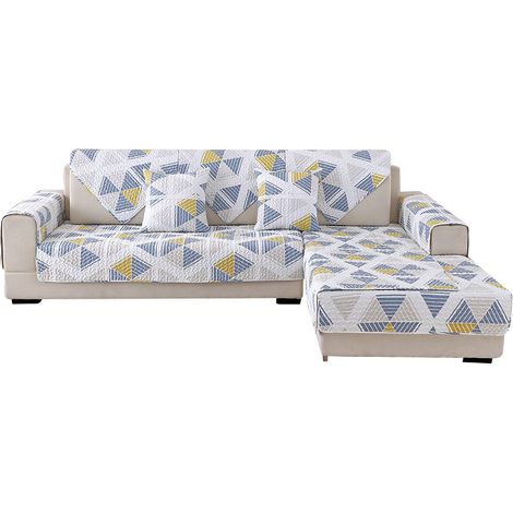 Housse de canapé Jaune 90x70cm Tissu respirant antidérapant housse protectrice lavable pour salon style élégant et durable (1/5)