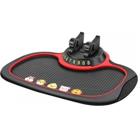 Pair Tapis Tableau Bord Voiture, Support Téléphone Antidérapant pour Tableau Bord Plateau Support Tableau Bord Lavable pour Porte-Clés Téléphone Portable (1/4)