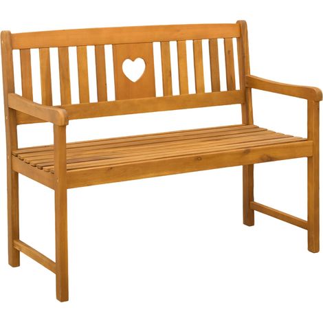 vidaXL Outdoor Bench Natural 110 x 55.5 x 90 cm Solid Acacia Wood