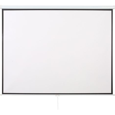 Pantalla de proyección manual de 120" 4:3/16:9 para cine en casa (1/5)