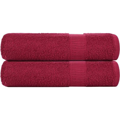 Serviettes FROGN 2 pièces Bordeaux 50x100 cm 360 g/m²