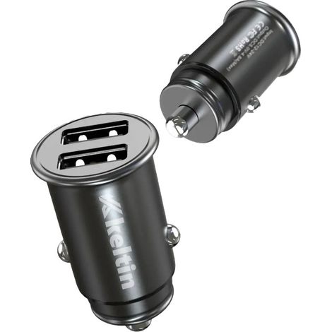 Mini caricabatterie da auto con funzione di ricarica rapida 24W 4.8A (100) (1/5)