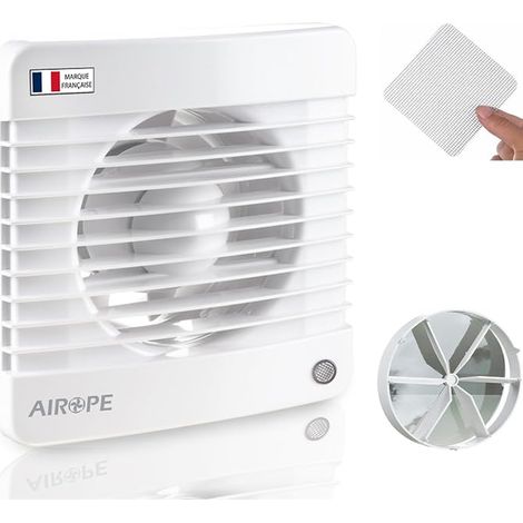 150 mm Fan, Extractor Fan with Check Valve + Integrated Mosquito Net, dB(A) 33.VMC Bathroom, Kitchen, Office, Toilet, Silent