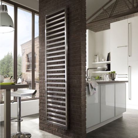 Radiateur électrique vertical ACOVA KADRANE Inox 300W IHD inertie fluide TKAIS030040EDAF (1/2)