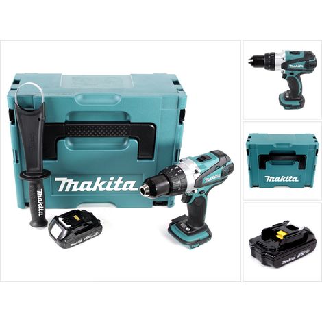 Makita DDF 458 Y1J 18V Akku Bohrschrauber 91 Nm im Makpac mit 1x BL1815N 1,5 Ah Akku