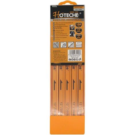 HOTECHE hojas sierra bimetal 12´´ lote 100 , Lote de 100 sierras bimetálicas de 12´´ Hoteche Sierras bimetálicas de 300 mm HS5&43D6A de 0,6 mm de grosor Combinación entre dur (1/3)