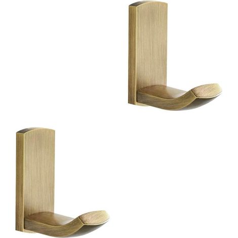 Patère - Patère Porte-serviettes - Patère À Peignoir - Structure Murale En Laiton - Style Rétro - Pour Salle De Bain - 2 Pièces