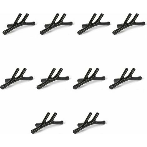 10 pomos vintage de aleación de zinc para puertas, cajones, armarios, cocinas, dormitorios (negros) (1/5)