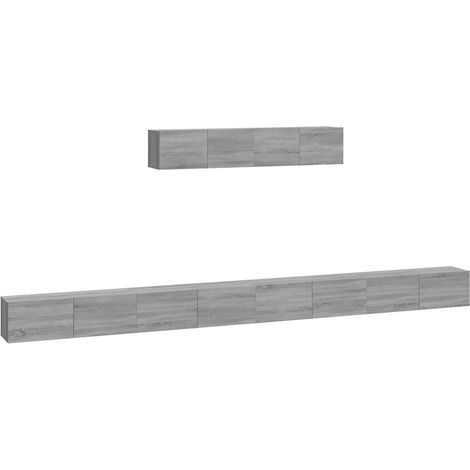 Maison Exclusive - Set di Mobili Porta TV 6 pz Grigio Sonoma in Legno Multistrato (1/5)