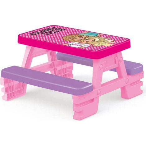 Table de pique-nique Barbie Dolu 79x69x42 cm Rose/Violet