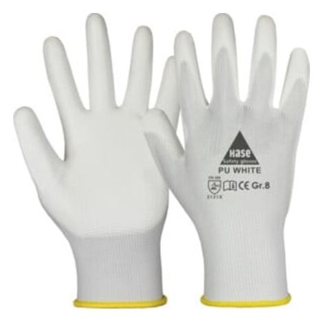 Hase Montagehandschuhe Weiß Größe 9, Polyester 10 Stk