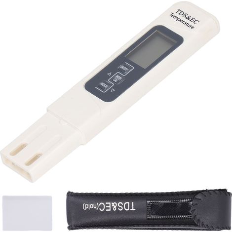 Testeur EC TDS 3-en-1, 0-9999ppm, pour eau potable, aquarium et piscine (1/5)