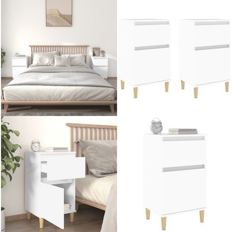 Nachttische 2 Stk. Weiß 40x35x70 cm - Nachttisch - Wohnzimmerdeko - Holznachtschränke - Beistelltisch - Weißer Nachttisch - Home & Living (1/5)
