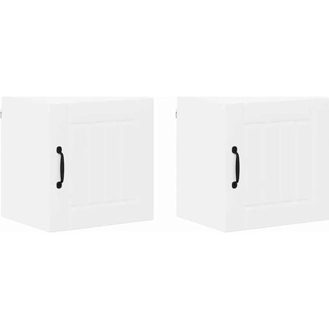 Meubles de Rangement,Armoire de cuisine avec étagère 2 pcs Blanc 40 x 31 x 40 cm CFW259347 (1/5)