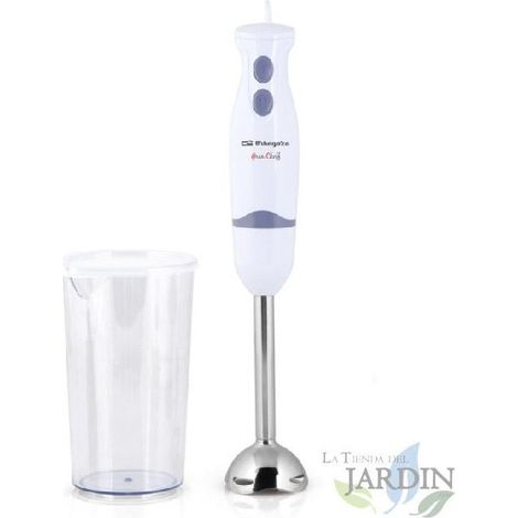 Batidora de Mano 400W  Batidora de Varilla Blanca Orbegozo  Cuchilla de Acero Inoxidable  Mango ErgonÃ³mico