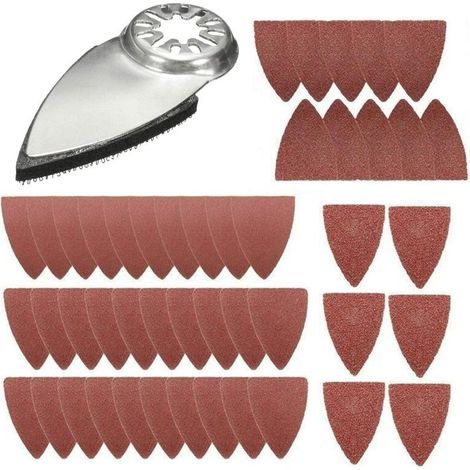 Patins de ponçage pour doigts, outils multifonctions oscillants, kits d'accessoires pour scie oscillante, kit de ponçage triangulaire (1/5)