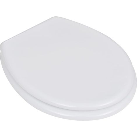 Sièges de toilette avec couvercles 2 pcs MDF Blanc CFW53417 (1/5)
