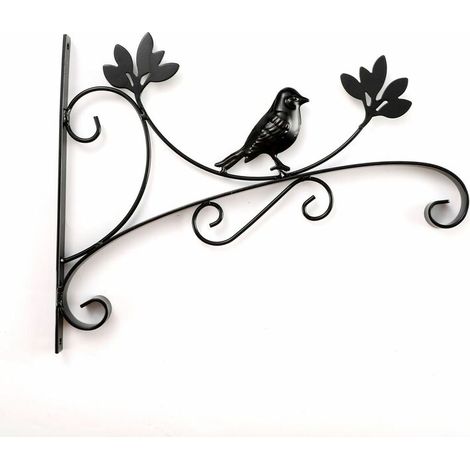 BRAVIX Crochets pour plantes en fer Porte-plantes suspendus au mur pour mangeoires à oiseaux Jardinières Lanternes Carillons éoliens