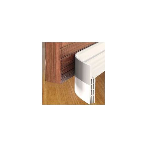 Calfeutrer Bas de Porte, 100 x 4.5cm Adhési, Souple Silicone Isolant Phonique Thermique Blanc Bande d'étanchéité Anti Souris Fourmi Cafard Insectes (1/5)