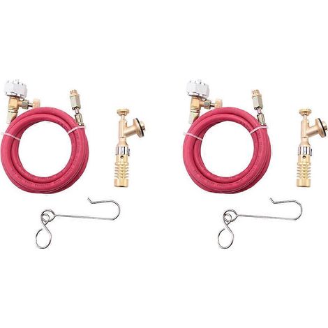 2 torches de soudage compatibles MAPP pour turbines à gaz, avec tube et tuyau pour kits de soudage au propane (1/5)