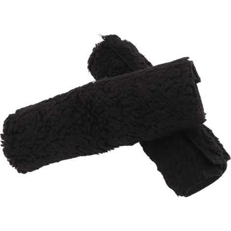 Lot de 2 coussins d'accoudoirs antidérapants et chauds en polaire berbère pour fauteuil de bureau ou chaise de gaming.