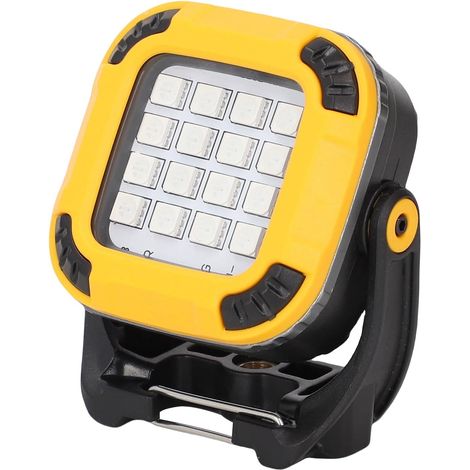 USB rechargeable LED camping lamp – 8 color modes, 360° rotation, foldable and portable for outdoor use, camping, car repair, emergencies (yellow)
