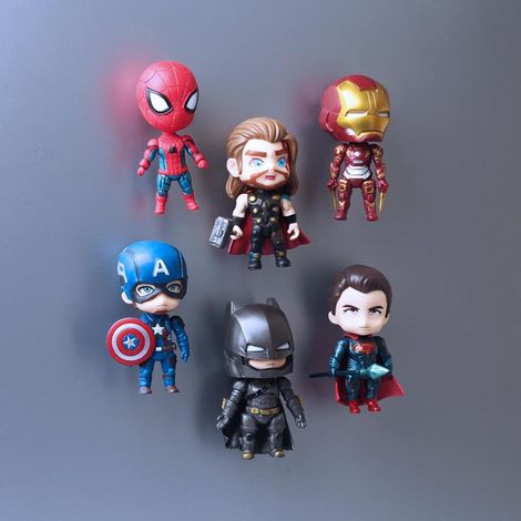 Lot de 6 aimants pour réfrigérateur, personnages stéréoscopiques, aimants 3D mignons (1/5)