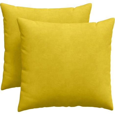 Maison Exclusive - Sofakissen 2 Stück Gelb 45 x 45 cm Cordstoff