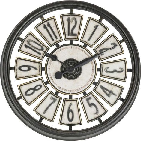 Horloge Murale "Davy" 39cm Marron (1/4)