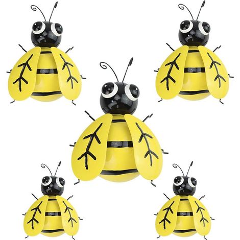 3DSculpture d'abeille -Décoration murale abeille en métal -Peut être accroché aux murs, dans les jardins, sur les pelouses (1/5)