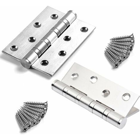 BUNTHAUS 2Pcs Charniere Porte Lourde, Exterieur Charnière Inox,Paumelles Charniere Porte Bois Charnières Acier Inoxydable Connecteurs Maison Pour Maison Meubles Matériel Armoire Garde Porte Tiroir (bl (1/5)