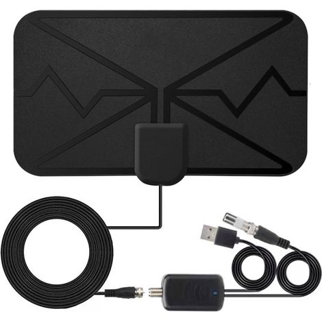 Antenna TV digitale 4K per interni con amplificatore di segnale, antenna TV digitale ad alta definizione, accessori per ricevitori TV da interni (1/5)
