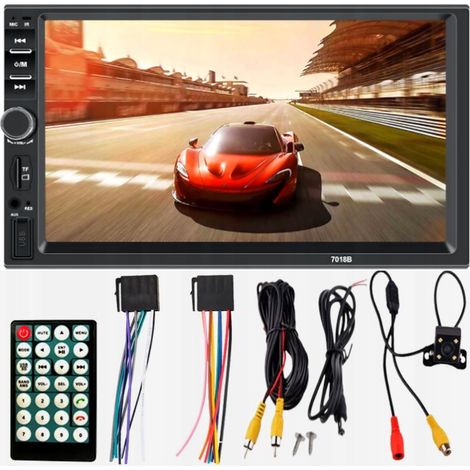 Autoradio Android GPS Bluetooth USB 2DIN LCD 7" + caméra de recul HD (1/5)