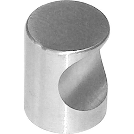HSI Möbelknopf, Mulde, Edelstahl, gebürstet, 21x26mm, 1 STK