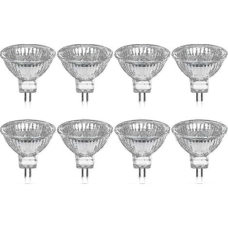 Ampoule halogène MR16 35 W 12 V GU5.3 à intensité variable, blanc chaud 2800 K, lot de 8 dBWHBYV (1/4)