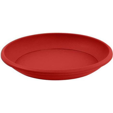 Soucoupe Ø15 cm pour pot de fleur Marina Ø18 cm - Rouge Rubis