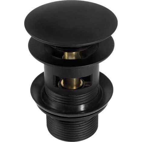 Tappo per lavabo o bidet - Con troppopieno nero NHC B10B (1/5)