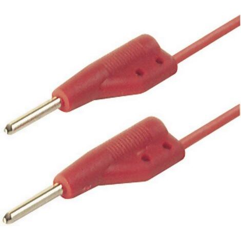 Hirschmann Test & Measurement MVL 2/50 rt Messleitung Stecker 2 mm Stecker 2 mm 0.50 m Rot 1 St. (1/3)