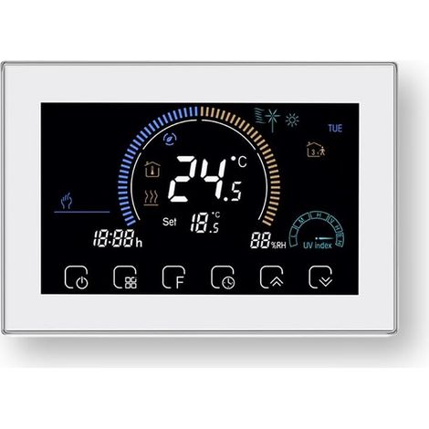 Wi-FI Thermostat série 8000 pour Chaudière de Chauffage, avec Écran Tactile Programmable, Commande à Distance Depuis Un Téléphone Portable, Compatible avec et . (1/5)