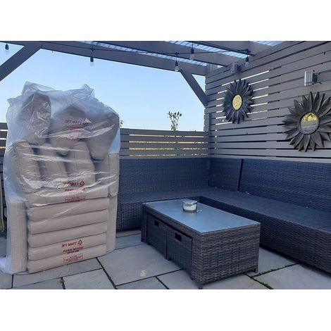 Housse de rangement en plastique, protection contre la poussière, pour meubles de jardin - Sac de rangement pour coussins (XL) (1/5)