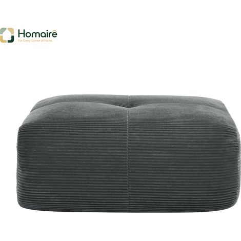 Modularer Pouf aus Cord mit Armlehnen grau en Polyester 92.5 x 75 x 40 cm HOMAIRE (1/5)