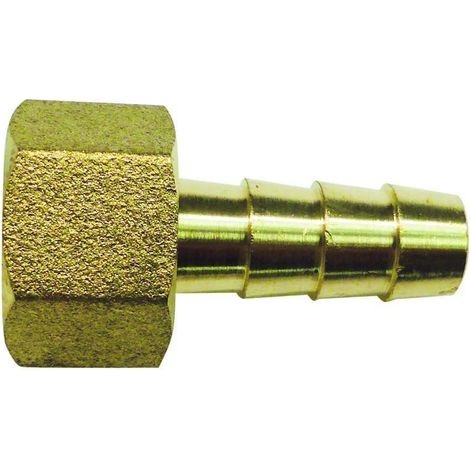 Portagomma per gpl 3/8 pollice femmina e-u in ottone Ø10 mm per impianti gas ferrari welcome 050190
