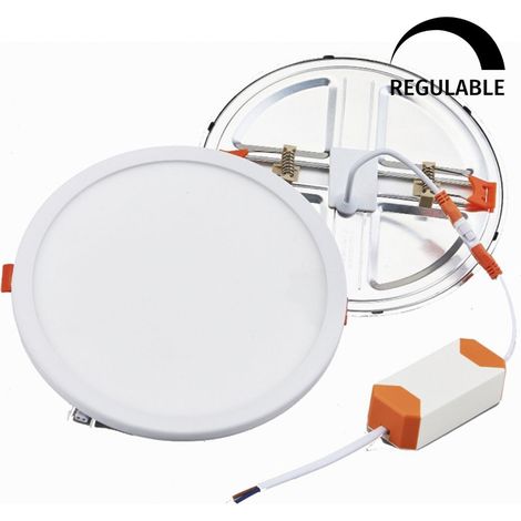 Downlight Led Circular Empotrable 20W 6500K Corte Ajustable 50mm a 210mm Regulable