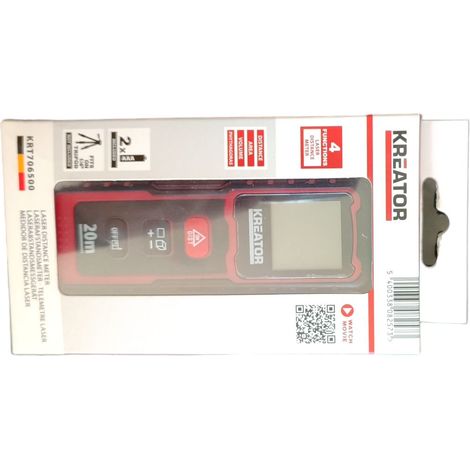 Misuratore laser 20mt area-volume-distanza krt706500 kreator (1/4)